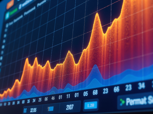 语音波形可视化界面，显示音频频谱分析，蓝色渐变背景，科技感线条装饰，现代科技风格